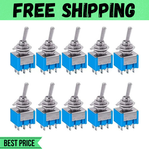 10pcs dpdt mini toggle - 10pcs,
